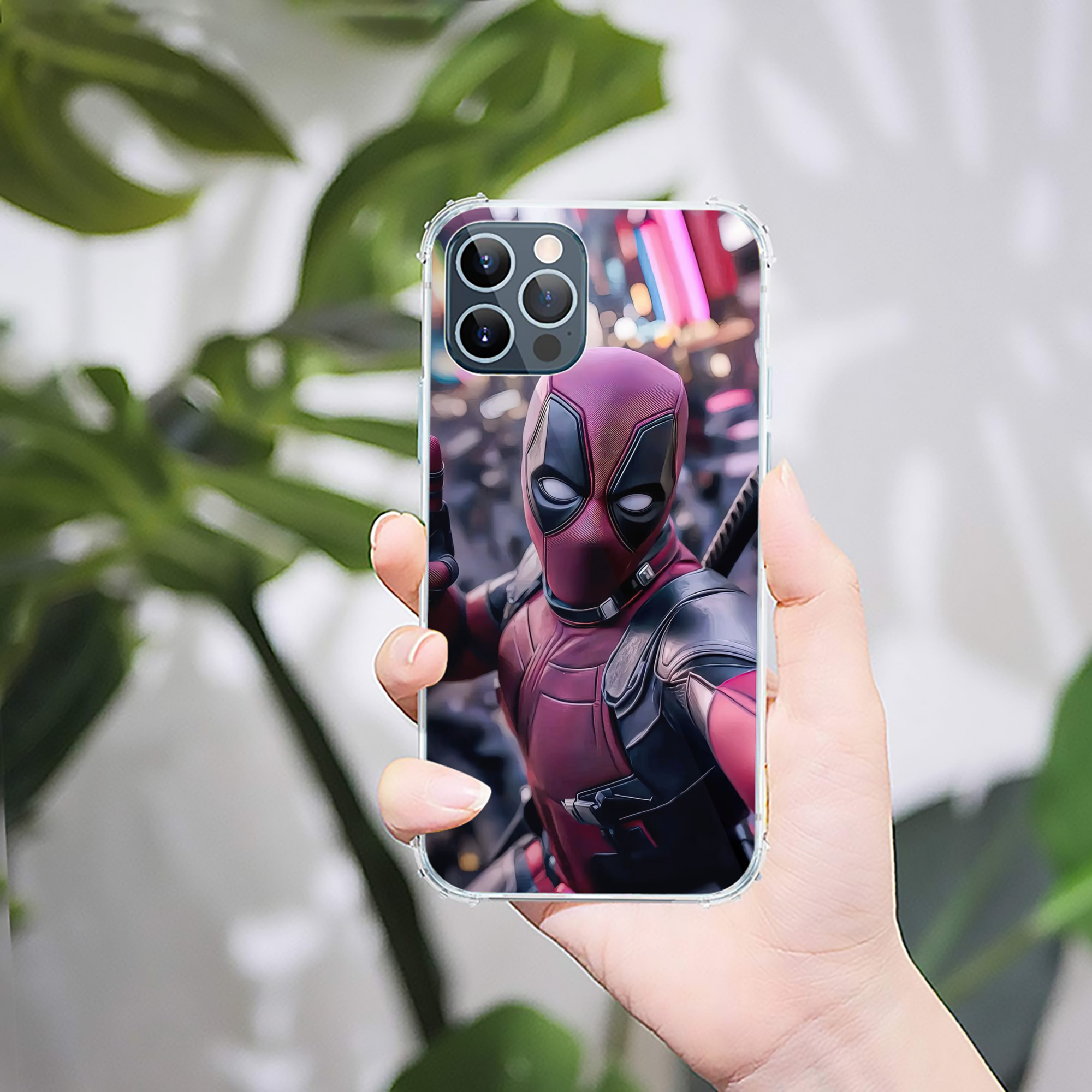 （画像用） Deadpool デッドプール 【iPhone 12シリーズ対応】透明スマホケース（クリアソフトケース）